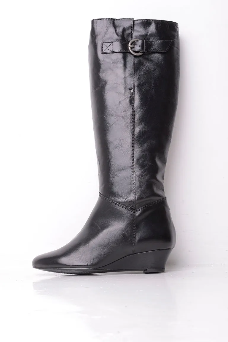 Dune Wedge Knee High Boots