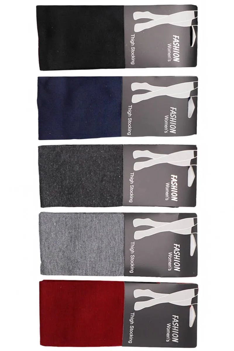 Instant Shipping! Plain Knee-High Elastic Ribbed Socks