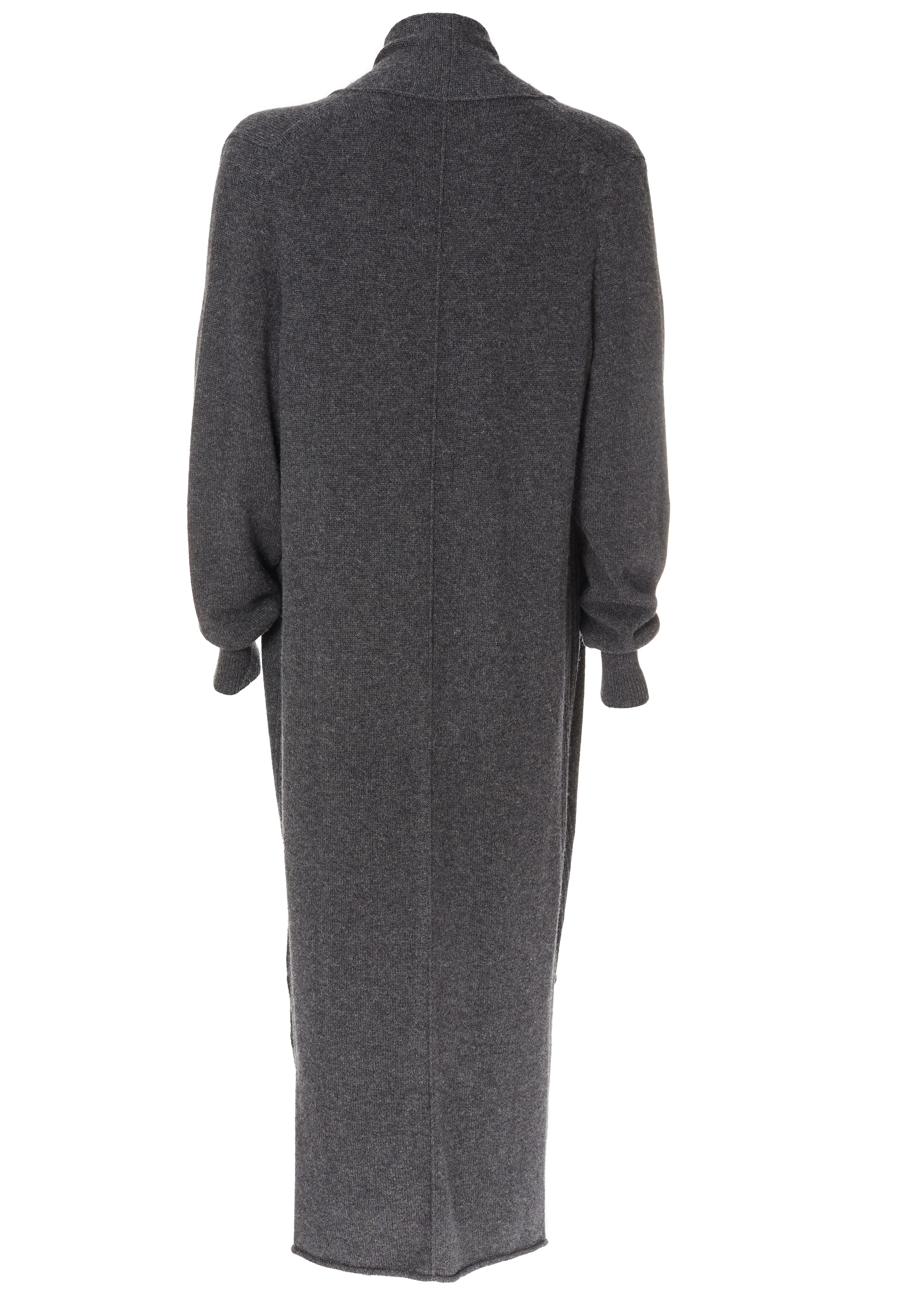 Jess Dark Grey Wool Long Cardigan